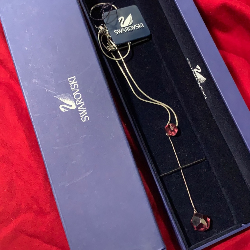 Swarovski Rose Meteorite Necklace - Silver